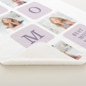 コラージュモダン写真最高のお母さん今まで紫の贈り物 シェルパブランケット (3/4)