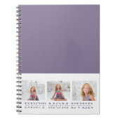 コラージュモダン写真最高のお母さん今まで紫の贈り物 ノートブック (正面)