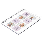 コラージュモダン写真最高のお母さん今まで紫の贈り物 ノートブック (左側)