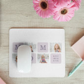 コラージュモダン写真最高のお母さん今まで紫の贈り物 マウスパッド