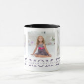 コラージュモダン写真最高のお母さん今まで紫の贈り物 マグカップ (中央)