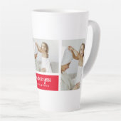 コラージュモダン写真最高のお母さん赤いギフト カフェラテマグ (右アングル)