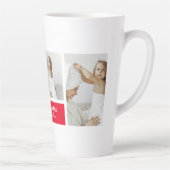 コラージュモダン写真最高のお母さん赤いギフト カフェラテマグ (右)