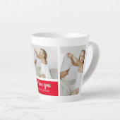 コラージュモダン写真最高のお母さん赤いギフト カフェラテマグ (右アングル)