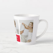 コラージュモダン写真最高のお母さん赤いギフト カフェラテマグ (右)