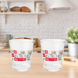 コラージュモダン写真最高のお母さん赤いギフト ショットグラス