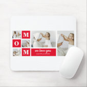 コラージュモダン写真最高のお母さん赤いギフト マウスパッド (マウス)