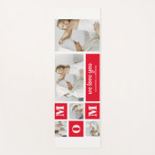 コラージュモダン写真最高のお母さん赤いギフト ヨガマット (正面)