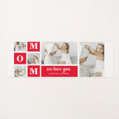 コラージュモダン写真最高のお母さん赤いギフト ヨガマット (正面(横))