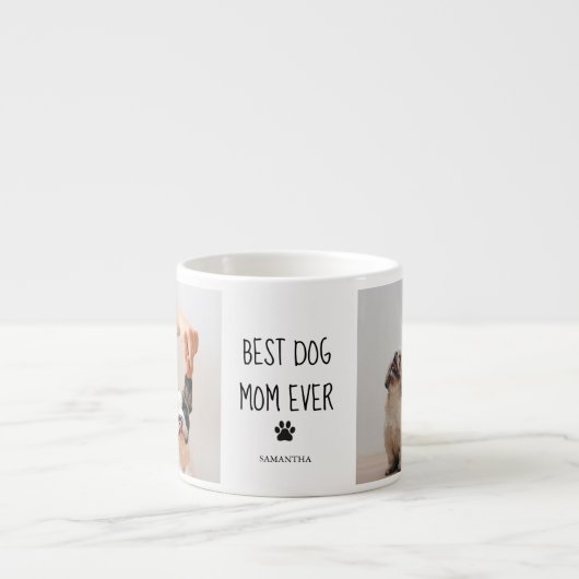コラージュモダン写真最高の母の犬 エスプレッソカップ (正面)