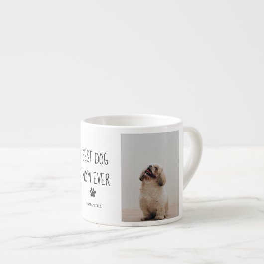 コラージュモダン写真最高の母の犬 エスプレッソカップ (正面右)