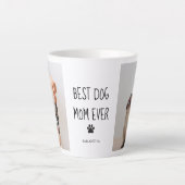 コラージュモダン写真最高の母の犬 カフェラテマグ (正面)