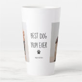 コラージュモダン写真最高の母の犬 カフェラテマグ (正面)