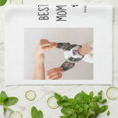 コラージュモダン写真最高の母の犬 キッチンタオル (折り畳み)