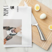 コラージュモダン写真最高の母の犬 キッチンタオル (四つ折り)
