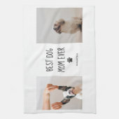 コラージュモダン写真最高の母の犬 キッチンタオル (縦)