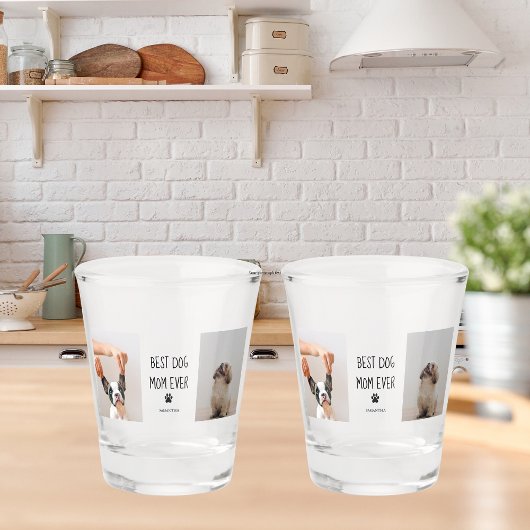 コラージュモダン写真最高の母の犬 ショットグラス