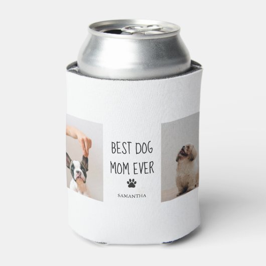 コラージュモダン写真最高の母の犬 缶クーラー (缶正面)