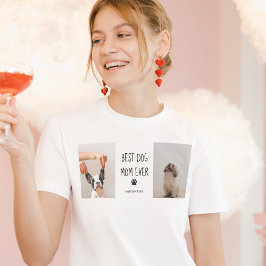 コラージュモダン写真最高の母の犬 Tシャツ