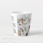 コラージュモダン写真最高の母ハッピーマザーズ・デイ カフェラテマグ (正面)