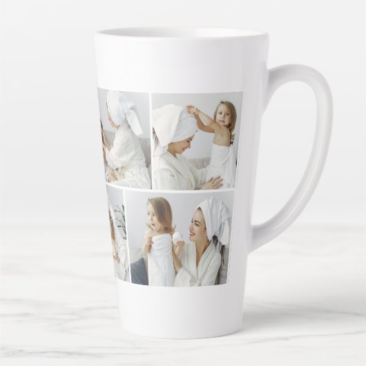 コラージュモダン写真最高の母ハッピーマザーズ・デイ カフェラテマグ (右)