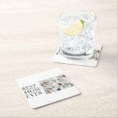 コラージュモダン写真最高の母ハッピーマザーズ・デイ スクエアペーパーコースター (インサイチュ)