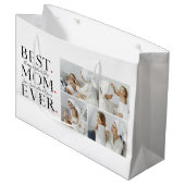 コラージュモダン写真最高の母ハッピーマザーズ・デイ ラージペーパーバッグ (正面アングル)