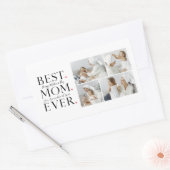 コラージュモダン写真最高の母ハッピーマザーズ・デイ 長方形シール (封筒)