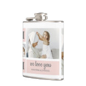 コラージュモダン写真最高のMom Ever Pink Gift フラスク (左)