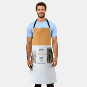 コラージュモダン写真&ハッピーサンクスギビングパパ エプロン (着用した状態)