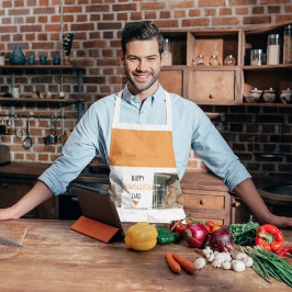 コラージュモダン写真&ハッピーサンクスギビングパパ エプロン