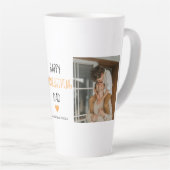 コラージュモダン写真&ハッピーサンクスギビングパパ カフェラテマグ (右アングル)