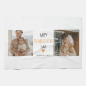 コラージュモダン写真&ハッピーサンクスギビングパパ キッチンタオル (横)