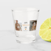 コラージュモダン写真&ハッピーサンクスギビングパパ ショットグラス (正面)