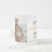 コラージュモダン写真&ハッピーサンクスギビングパパ フロストグラスマグカップ (正面左)