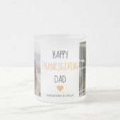 コラージュモダン写真&ハッピーサンクスギビングパパ フロストグラスマグカップ (中央)