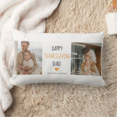 コラージュモダン写真&ハッピーサンクスギビングパパ ランバークッション (ブランケット)