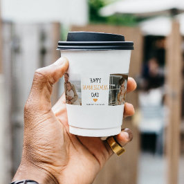 コラージュモダン写真&ハッピーサンクスギビングパパ 紙コップ