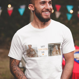 コラージュモダン写真&ハッピーサンクスギビングパパ Tシャツ