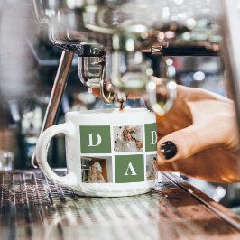 コラージュモダン写真&ハッピーファーザーズ・デイギフト エスプレッソカップ