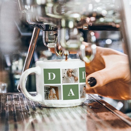 コラージュモダン写真&ハッピーファーザーズ・デイギフト エスプレッソカップ