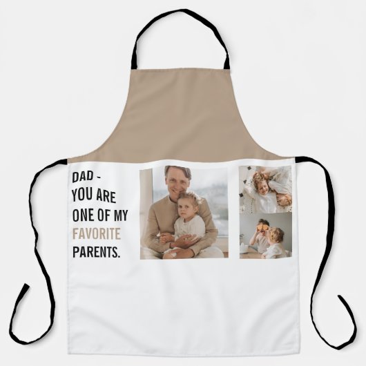 コラージュモダン写真&ハッピーファーザーズ・デイギフト エプロン (正面)