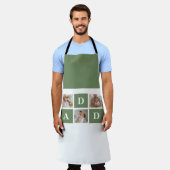 コラージュモダン写真&ハッピーファーザーズ・デイギフト エプロン (着用した状態)