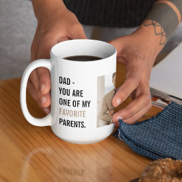 コラージュモダン写真&ハッピーファーザーズ・デイギフト コーヒーマグカップ