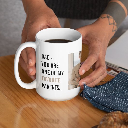 コラージュモダン写真&ハッピーファーザーズ・デイギフト コーヒーマグカップ