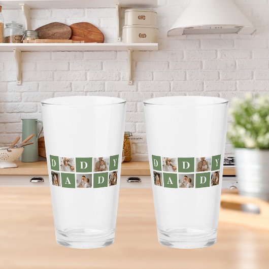 コラージュモダン写真&ハッピーファーザーズ・デイギフト タンブラーグラス
