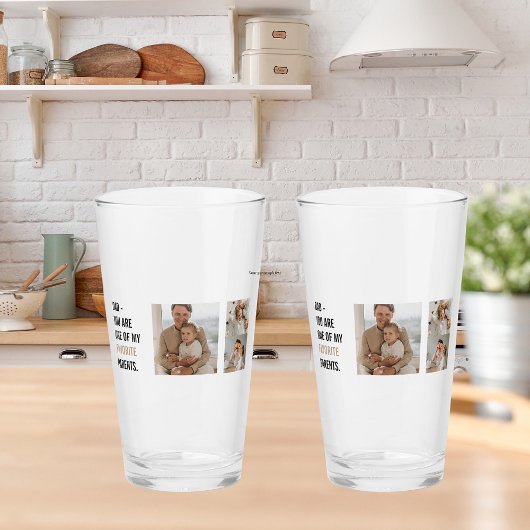 コラージュモダン写真&ハッピーファーザーズ・デイギフト タンブラーグラス