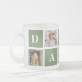 コラージュモダン写真&ハッピーファーザーズ・デイギフト フロストグラスマグカップ (左)