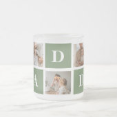 コラージュモダン写真&ハッピーファーザーズ・デイギフト フロストグラスマグカップ (中央)