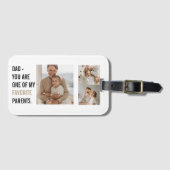 コラージュモダン写真&ハッピーファーザーズ・デイギフト ラゲッジタグ (正面横)